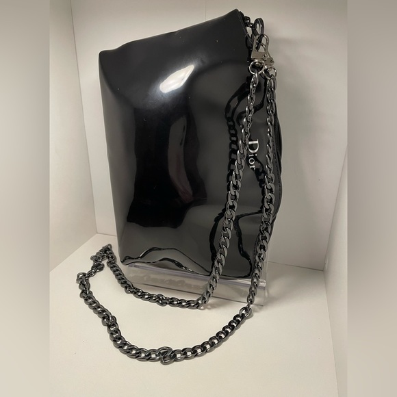 Authentic Dior Beauty bag/ new gunmetal, Crossbody chain with additional pouch - Picture 4 of 14